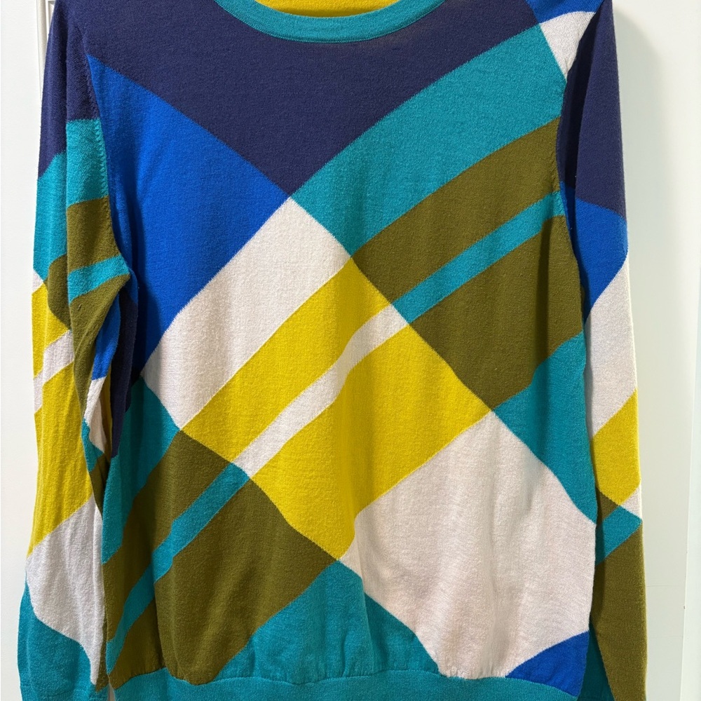 Boden Blue and Yellow Knit Sweater